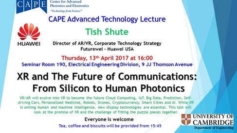 XR and The Future of Communications: From Silicon to Human Photonics (2017.04.06)