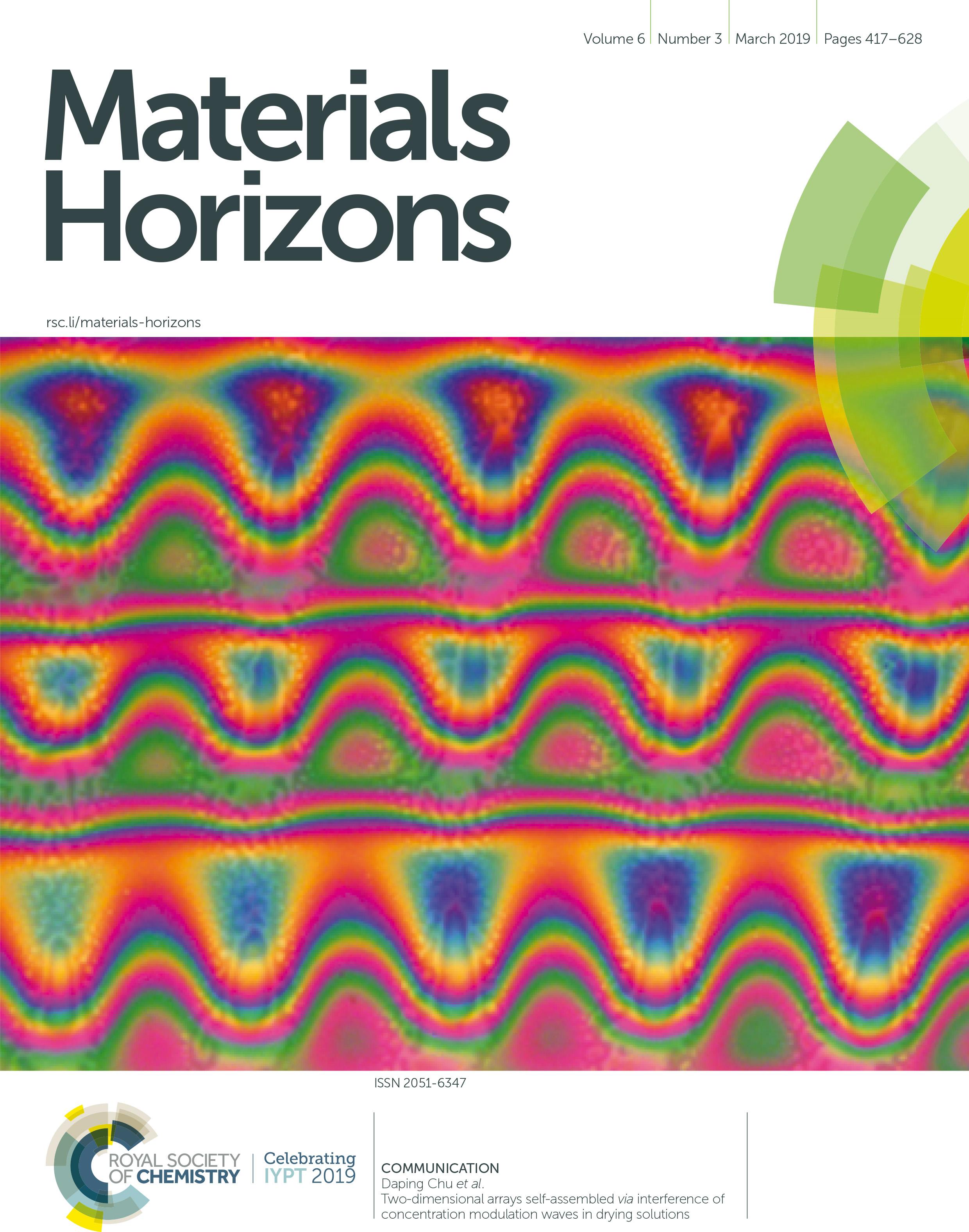 CPDS paper selected as front cover article on Materials Horizons (2019.02.21)