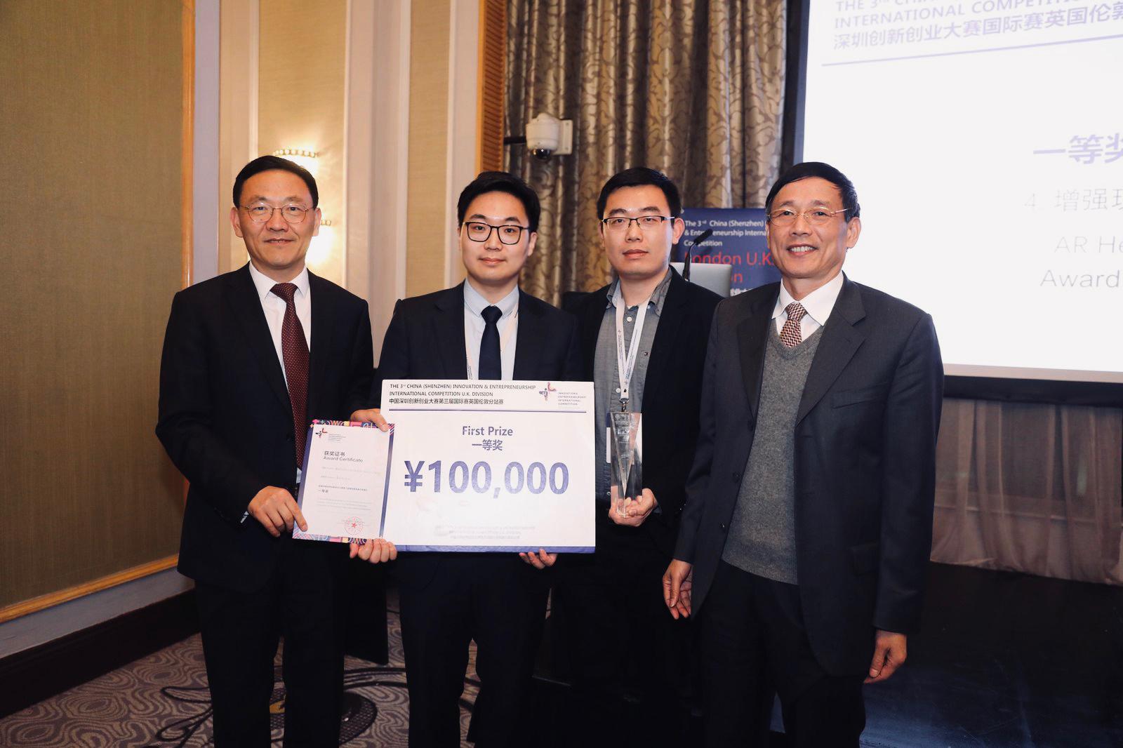 Dr Yuanbo Deng won first prize in the 3rd China(Shenzhen) Innovation & Entrepreneurship International Competition UK Division (2019.03.22)